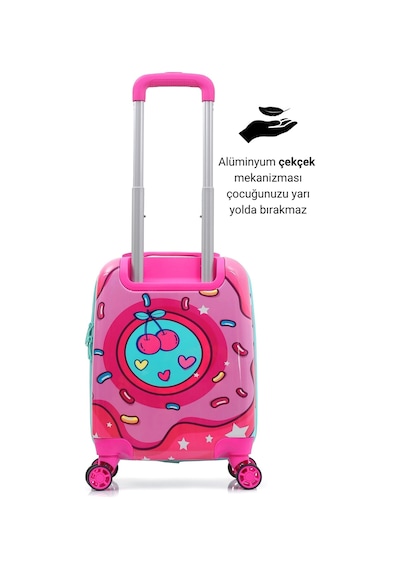 Gedox Kids Mor Pembe Dondurma Donut Desenli Kız Çocuk Valizi 151.01 Mor Pembe Dondurma Donut