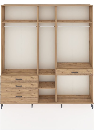 Arges Dolap 7 Raflı 4 Çekmeceli 3 Askılı 220x30x243 Çam-çam/çam Atlas Çam/atlas Çam Arges Dolap 7 Raflı 4 Çekmeceli 3 Askılı 220x30x243 Çam-çam/çam Atlas Çam/atlas Çam