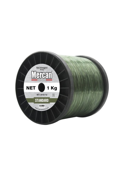 Mercan Standart 1 KG Haki Yeşil Bobin Misina