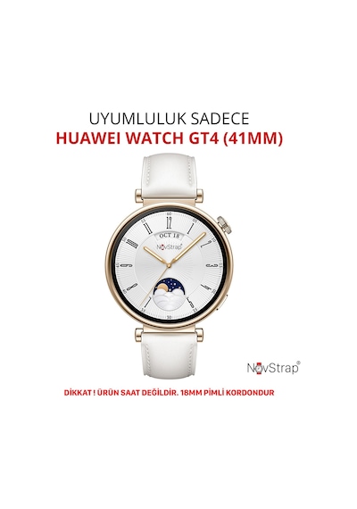 Novstrap Huawei Watch Gt4 41mm İle Uyumlu Kordon 18mm Pimli Yumuşak Jel Silikon Kordon Kayış