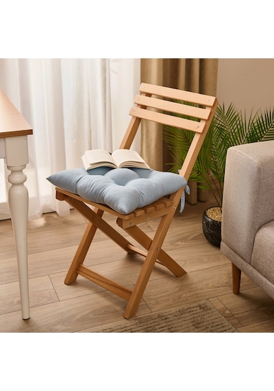 Soft Carre Sandalye Minderi - Mavi - 40x40 Cm Renkli