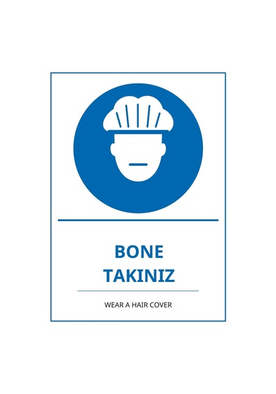 Hastane Bone Takınız Pvc Isg Levha 21x30cm