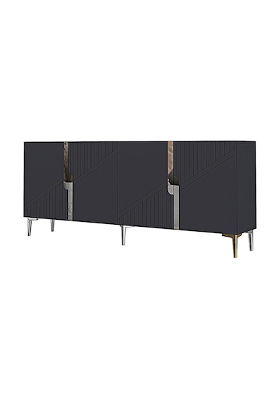Ka1528as Evva Konsol Ve Tv Sehpası Antrasit-silver 150cm
