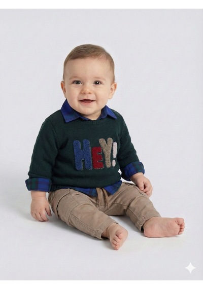 Xo Kids Erkek Çocuk 3lü Alt Üst Takmı 6-36 Ay 2512 Haki