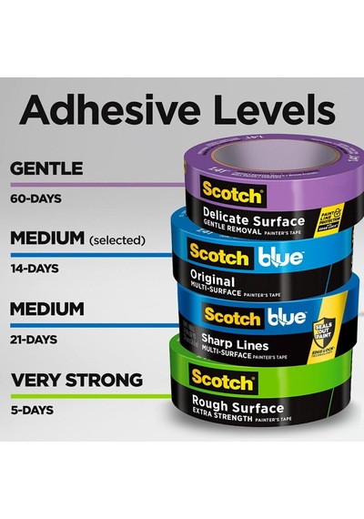 Scotch Mavi 2090-24ec3 Scotch Orijinal Çok Yüzeyli Boyacı Bandı, 2,4 Cm Genişlik, Mavi 1