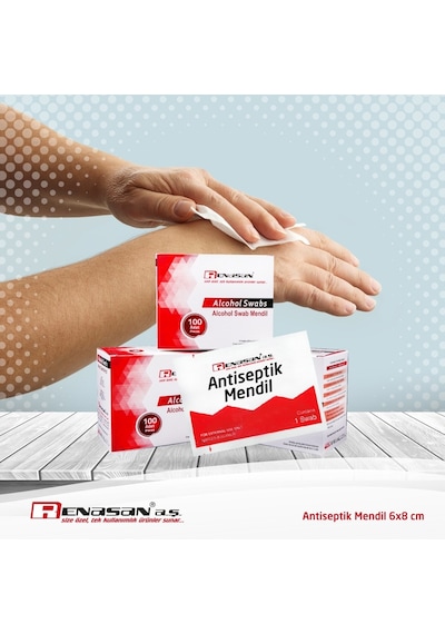 Alkollü Dezenfektan Swab Mendil 125Kutu 24'Lü 18X13Cm
