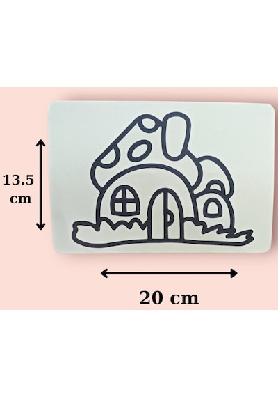 3 Adet Mühür Ve 3 Adet A5 Boyutunda 20x13,5 Cm Kum Boyama Seti