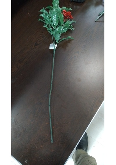 54cm Yapay Yılbaşı Çiçek 1 Adet Açık Kırmızı