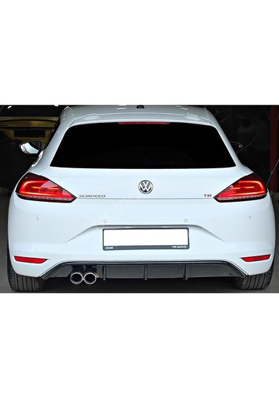 Vw Scirocco Mk1.5 Difüzör Parlak Siyah Sol Çiftli 2014 2015 2016 2017 Arka-difizör-bodykit-ek-karlık