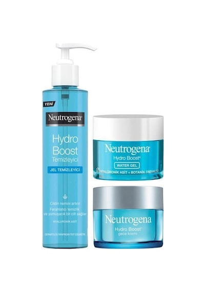 Neutrogena Hydro Boost Gel Cream 50 ML + Gece Kremi 50 ML + Jel Temizleyici 200 ML