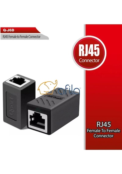 Qport Q-j6d Cat6 Rj45 Dişi Dişi Ara Konnektör Birleştirici Aparat Rj45 Uzatma Aparatı