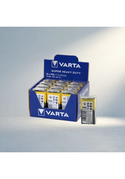 Yüksek Performanslı Varta 9 Volt Pil E Çoklu Paket 12 Adet