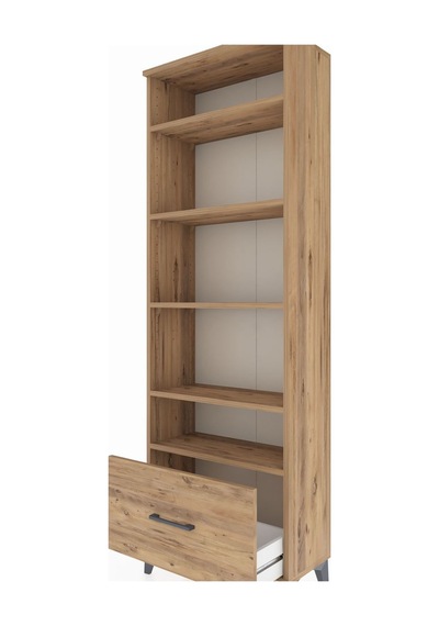 Arges Dolap 5 Raflı Tek Çekmeceli 60x30x182 Çam-çam Çam