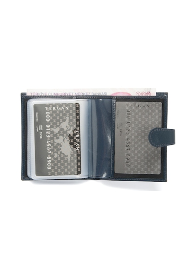 Tergan Lacivert Deri Unisex Kredi Kartlık 01323H86