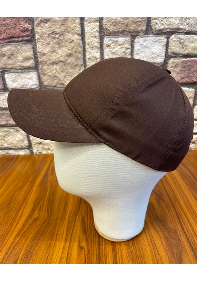 Hamze Düz Basic Pamuklu Unisex Cap Şapka Kahverengi