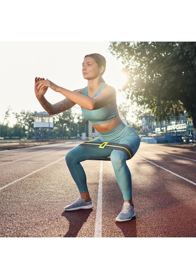 Pilates ve Squat Egzersiz Kaymaz Kumaş Direnç Bandı 35 cm