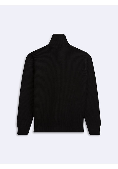 LTB Regular Fit Dik Yaka Triko Siyah Hırka