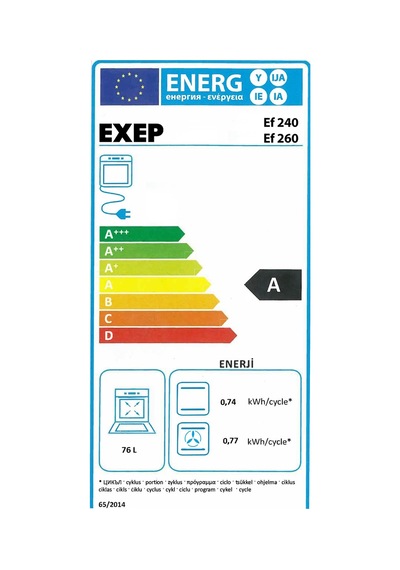 Exep EO320 - EF260 Elegra 2 Li Siyah Ankastre Set