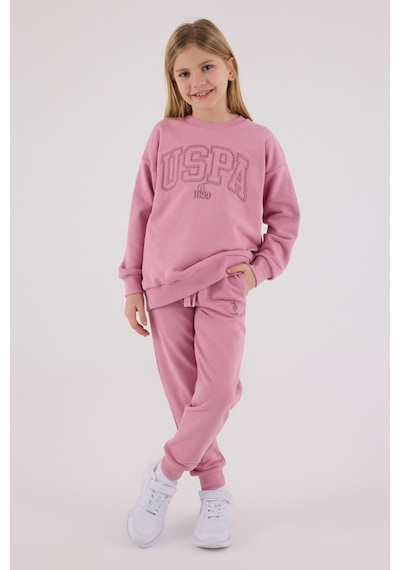 U.S. Polo Assn. U.s. Polo Assn Kız Çocuk Pembe Eşofman Takımı Us2305-c-v1 Pembe