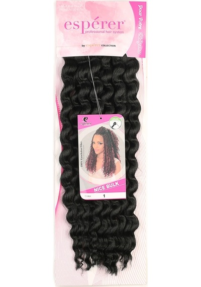 Nice Bulk Afro Su Dalgası Saç - Siyah