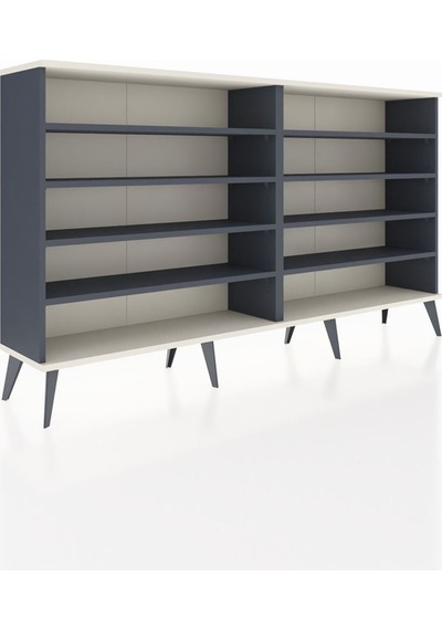Arges Konsol 8 Raflı 176x30x99 Antrasit-aytaşı/antrasit Aytası/antrasıt - Antrasıt