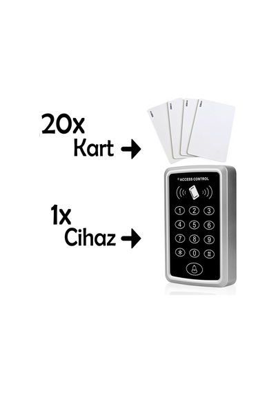 Sonex Rfid Göstergeç Şifreli Kapı Kilidi + 20 Adet Proximity Kart