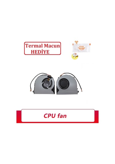 Clevo, Monster, Casper P650re, P670hs Notebook Fanı 3 Pin 12-6-p6508-108 Sol / Fan075