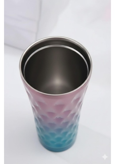 Perlotus 500 Ml Renkli Tasarım Isı Yalıtımlı Kahve Mug Çelik Termos Çok Renkli