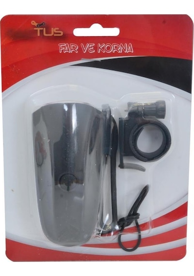 Bisiklet Korna - Ön Far 45 Lumen Alarm Düğmeli Çok Sesli Pil Dahil Rcts-575j-b Gri