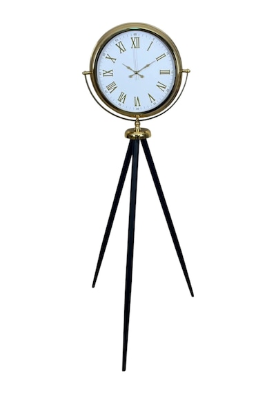 Gold Göz Alıcı Tripod Ayaklı Duvar Saati Çok Renkli