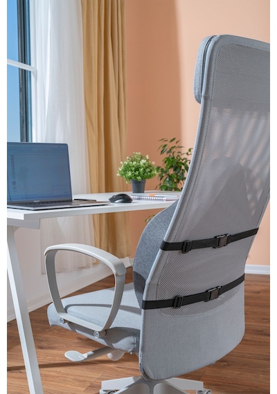 REST Visco Bel Yastığı Sırt Minderi Ortopedik Bel Minderi Ortopedik Sırt Yastığı 54x42x9cm
