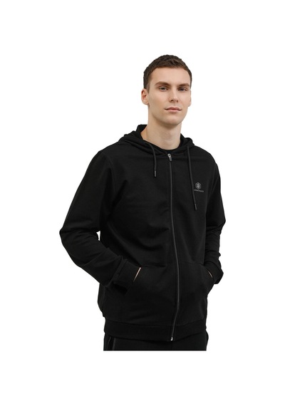 Lumberjack M Sn72 Basic Full Hoodie Siyah Erkek Günlük Sweatshirt Siyah