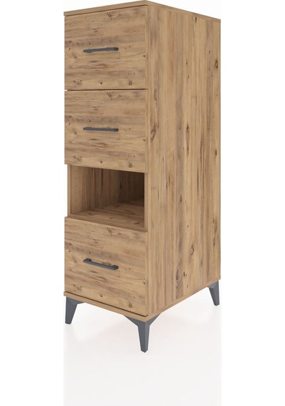 Kronos Dolap Tek Raflı 3 Çekmeceli 44x59x134 Çam-çam Çam Kronos Dolap Tek Raflı 3 Çekmeceli 44x59x134 Çam-çam Çam