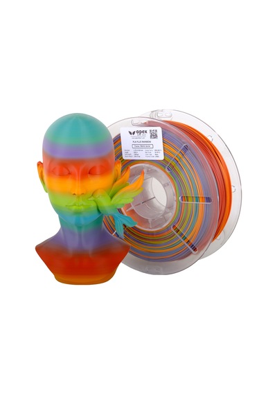Apex3d Gökkuşağı Pla+ Filament - Tropik Işıltı 1 Kg 1.75mm