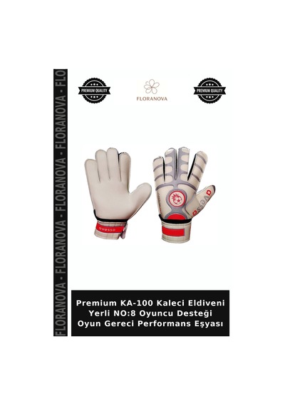 Premium Ka-100 Kaleci Eldiveni Yerli No:8 Oyuncu Desteği Oyun Gereci Performans Eşyası Çok Renkli