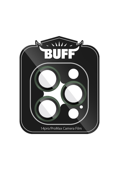 Buff Apple Uyumlu iPhone 14 Pro Max / 14 Pro Kamera Metal Lens Koruyucu Koyu Yeşil