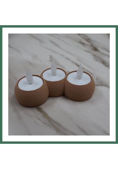 En-cag Modern Tealight Mumluk Led Mum Tutucu Dekoratif Işıklı Mumluk Bss Çok Renkli