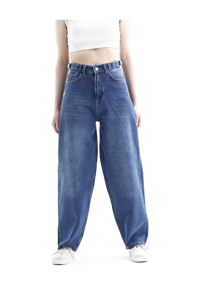 Pass&pass 2430 Kadın Yandan Tokalı Baggy Jeans Kot Denim Pantolon Mavi Pass&pass 2430 Kadın Yandan Tokalı Baggy Jeans Kot Denim Pantolon Mavi