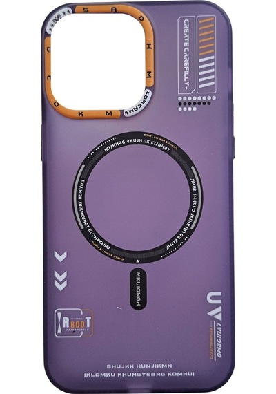 Apple Uyumlu iPhone Akfa 15 Pro Max Vector Serisi Magsafe Premium Telefon Kılıfı Mor