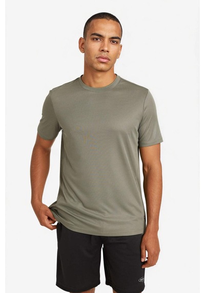 Defacto - Slim Fit Dar Kesim Bisiklet Yaka Çabuk Kuruyan Nefes Alabilen Esnek Kumaş Baskılı Sporcu Kısa Kollu Haki Defacto - Slim Fit Dar Kesim Bisiklet Yaka Çabuk Kuruyan Nefes Alabilen Esnek Kumaş Baskılı Sporcu Kısa Kollu Haki