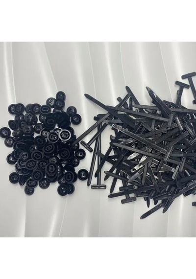 Ars Yeni Nesil Mucize Cırt Klips 200 Pcs 100 Set 1 Paket 100 SİYAH
