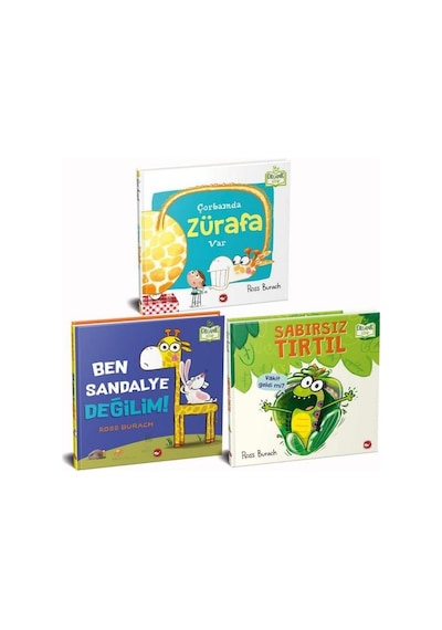 Hayvanlarla Eğleniyorum Organik Seti - 3 Kitap Takım - Ross Burach - Beyaz Balina Yayınları