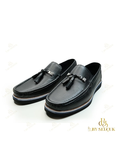 Loafer Eva Taba Siyah Deri