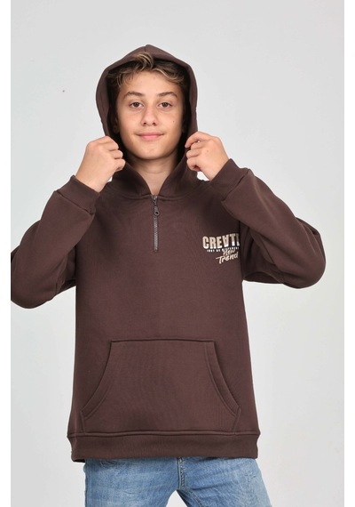 Toontoy Kids Toontoy Erkek Çocuk Create Baskılı Sweatshirt Kahverengi