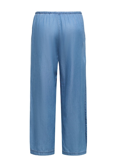 Only Onlcharis Regular Fit Belden Bağlamalı Bol Paça Pantolon Bayan Pantolon 15363959 Mavi