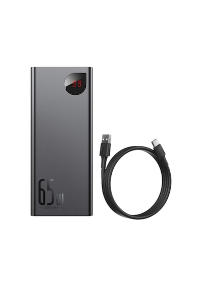 Baseus Adaman 65W 20.000 Mah Telefon Tablet Apple Uyumlu MacBook Dijital Ekran-Siyah