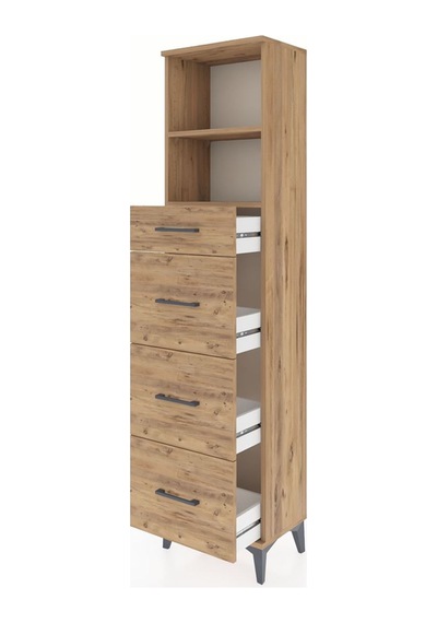Arges Dolap 2 Raflı 4 Çekmeceli 44x30x182 Çam-çam Çam Arges Dolap 2 Raflı 4 Çekmeceli 44x30x182 Çam-çam Çam