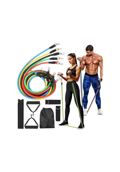 Full Body Antrenman İçin Kapı Arkası Spor Bandı Ve Aksesuar Seti Açık Bej