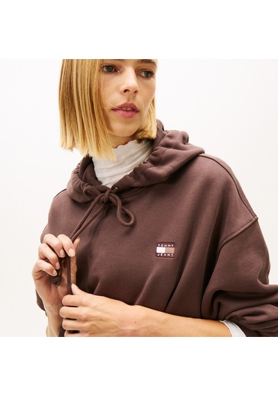 Tommy Hilfiger Bxy Badge Kadın Kahverengi Sweatshirt Dw0dw19414 Kahverengi