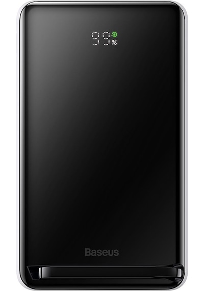 Baseus MgSafe Overseas 20W 10.000 mAh Stant Özellikli Kablosuz Şarjlı Powerbank Beyaz